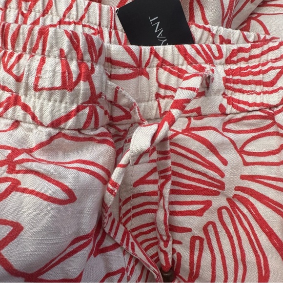 NWT-Lane Bryant Drawstring Linen Blend Wide Leg Pants - Picture 2 of 7